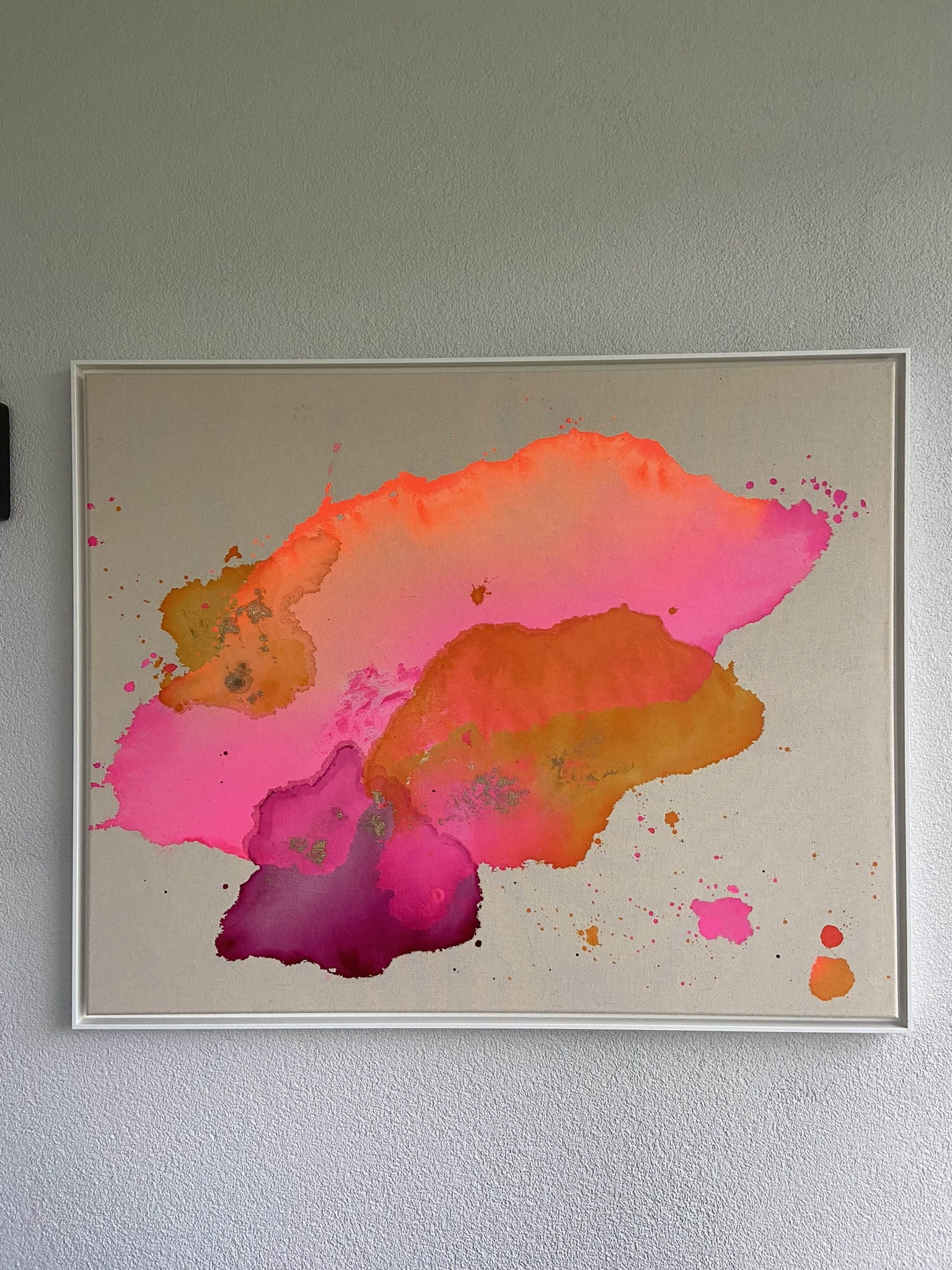 Sommersehnsucht, 2025, Acryl und Gold auf roher Baumwollleinwand, Ansicht 5